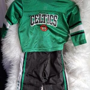 NBA Boston Celtics Kids Green Jersey and Black Pants